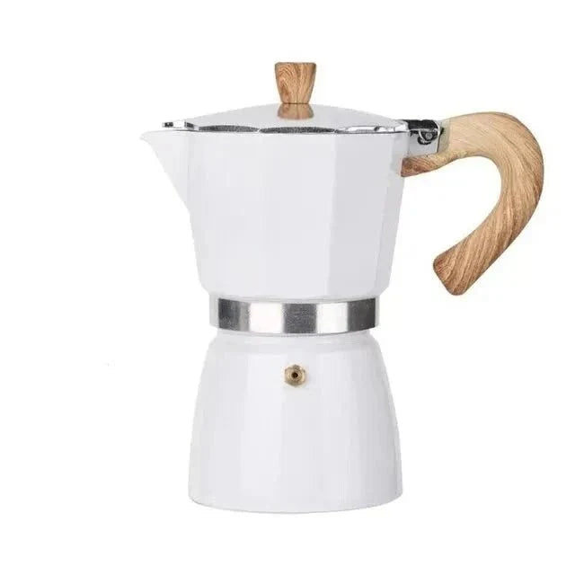 Stovetop Moka Pot with Wooden Handle