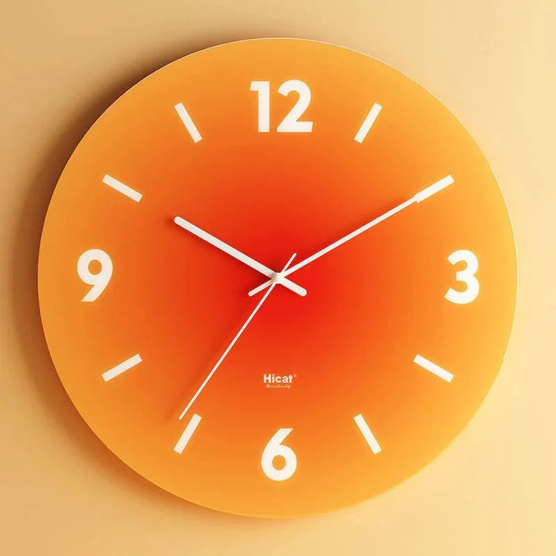 SunAura - Luxury Sunset-Inspired Glass Wall Clock