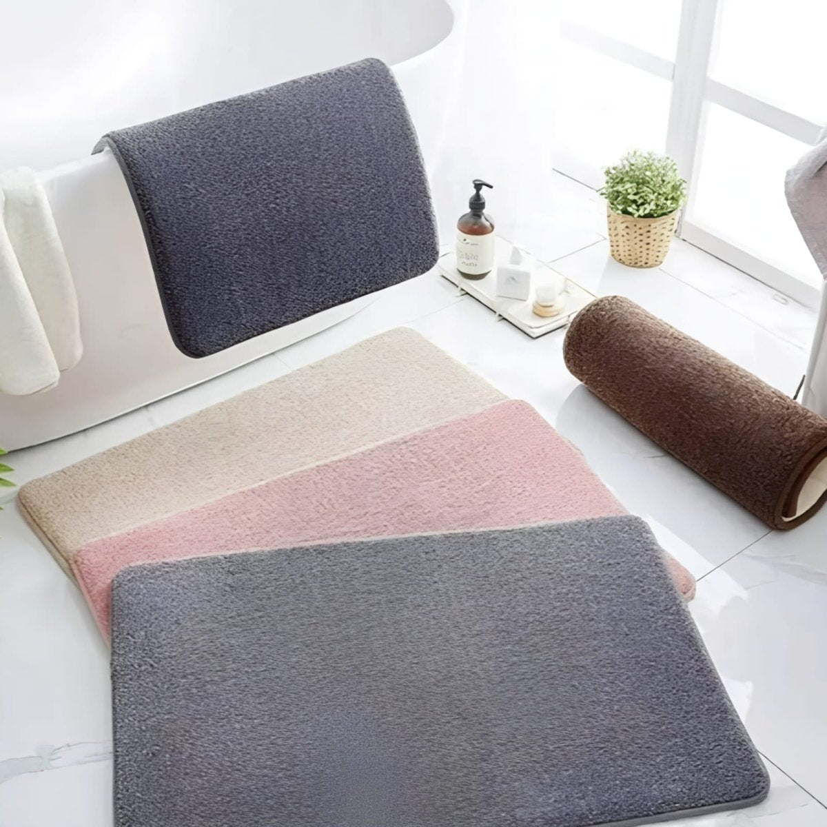 Super Absorbent Velvet Anti-Slip Bath Mat