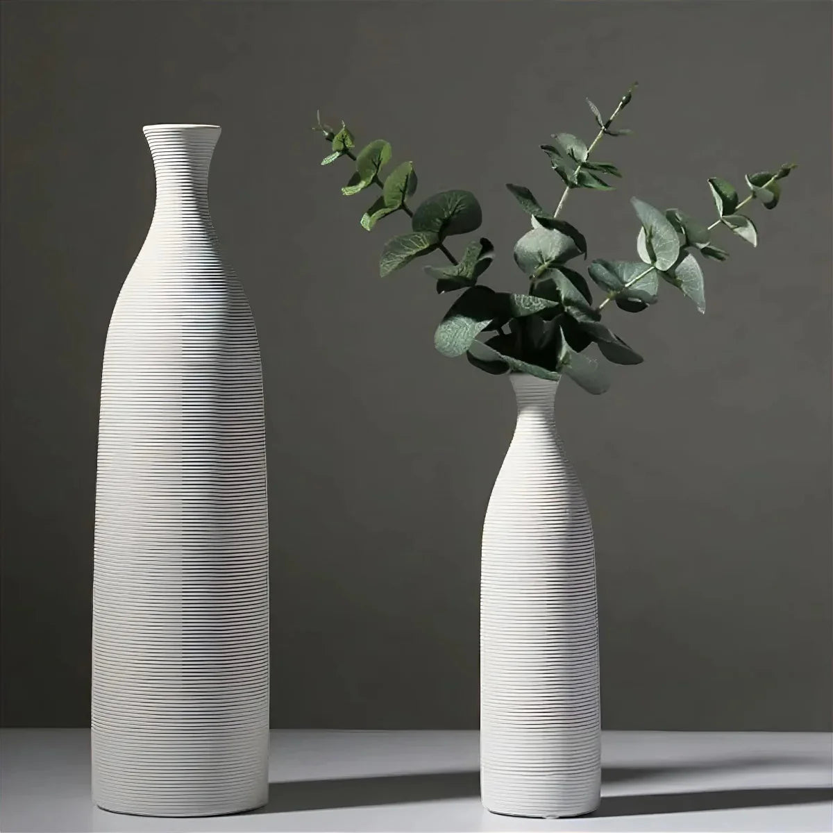 Ridge Ceramic Vase