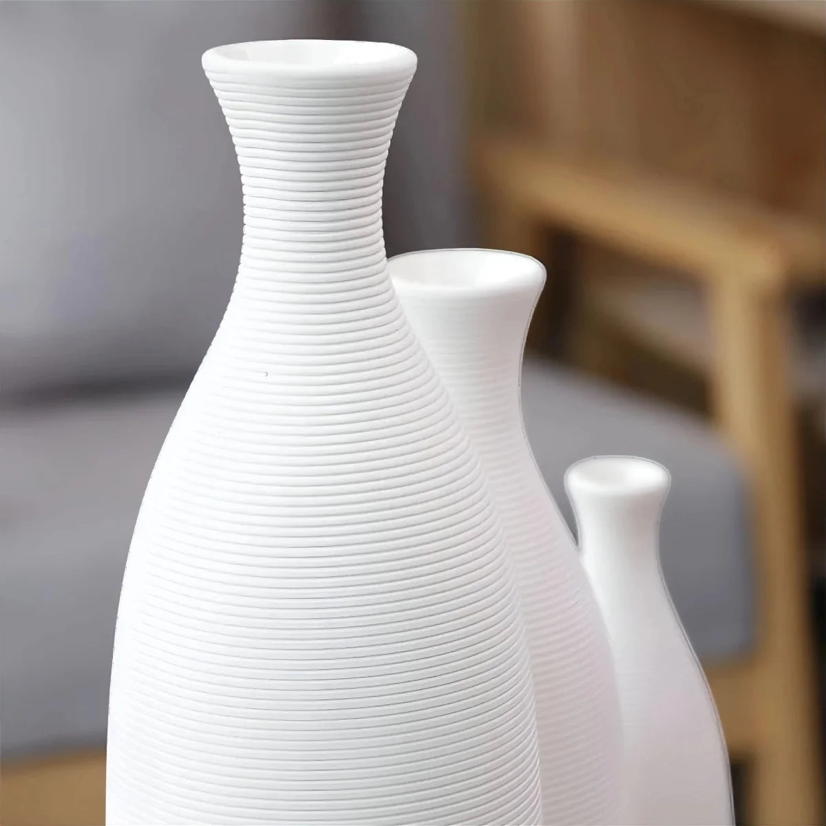Ridge Ceramic Vase