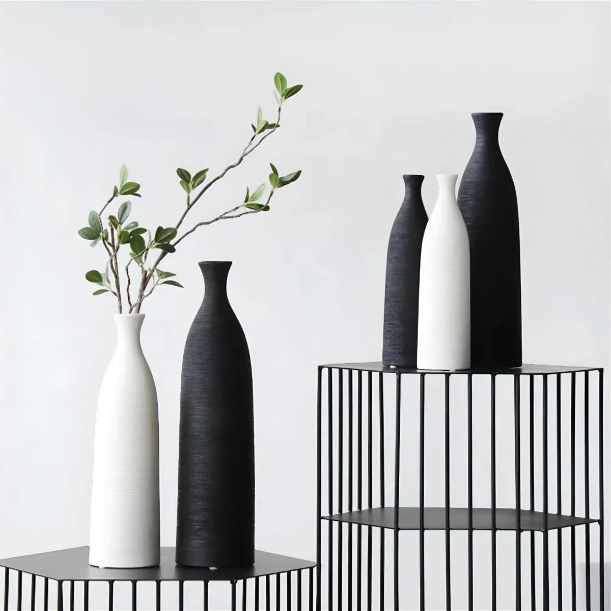 Ridge Ceramic Vase