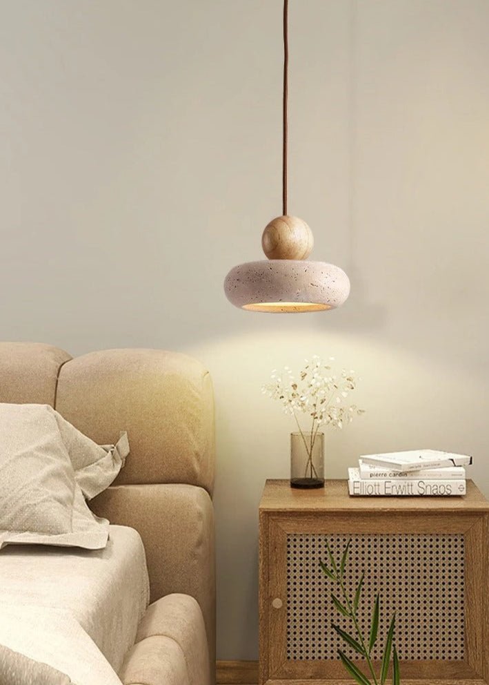 Floating Travertine Pendant Light