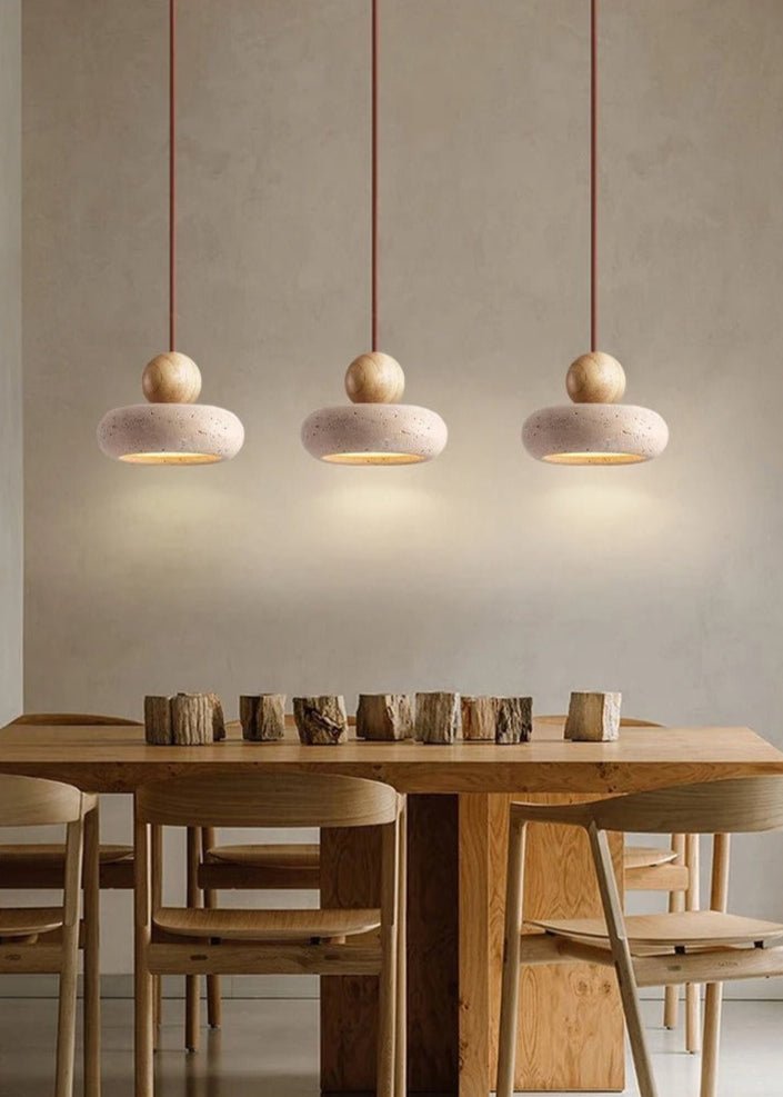 Floating Travertine Pendant Light