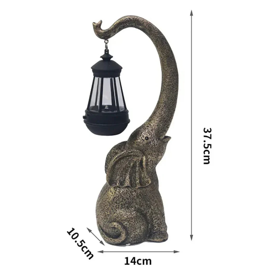 Twilight Glow Elephant Solar Lamp Casoni Home