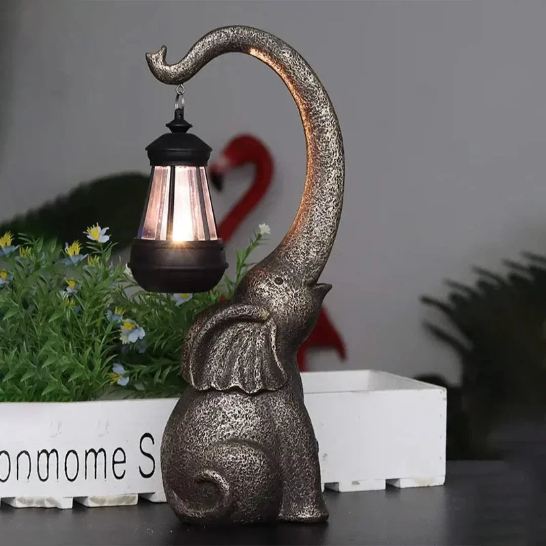 Twilight Glow Elephant Solar Lamp Casoni Home