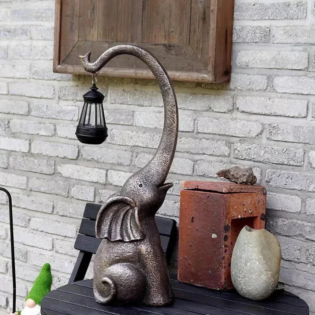 Twilight Glow Elephant Solar Lamp Casoni Home
