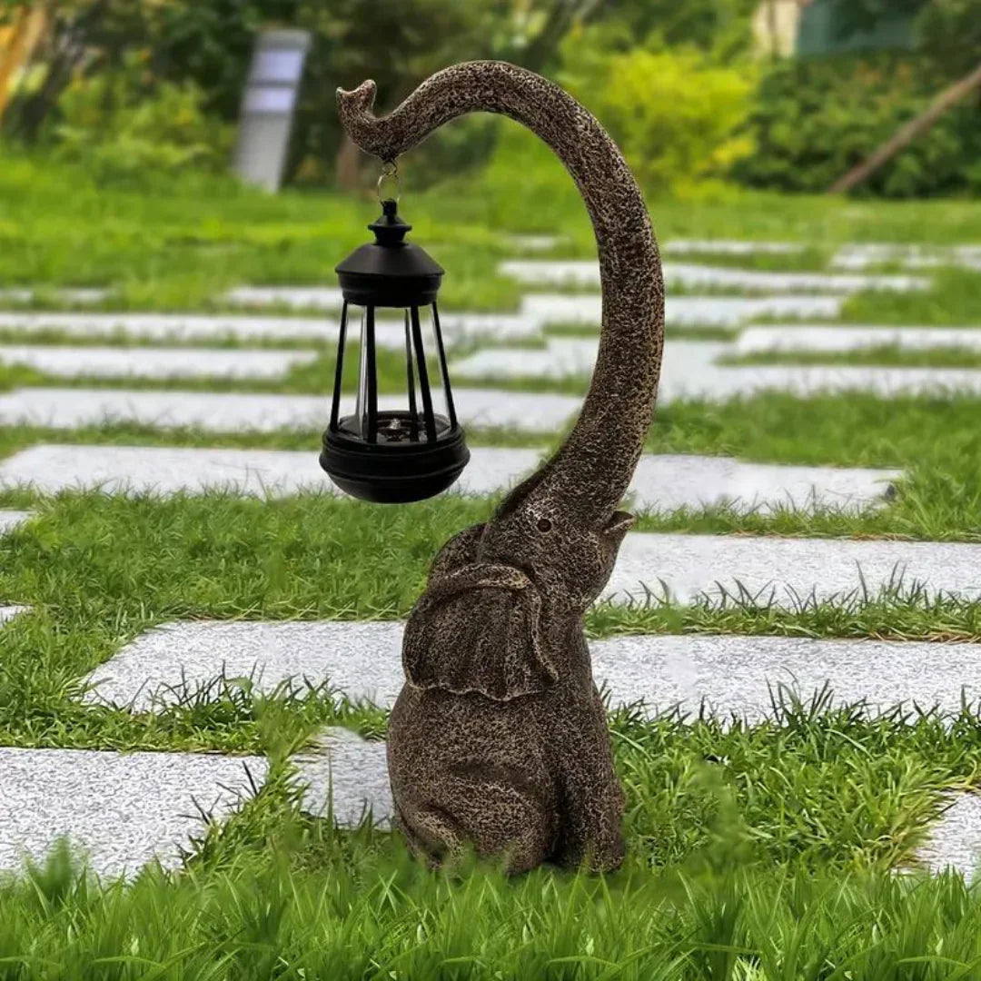 Twilight Glow Elephant Solar Lamp Casoni Home