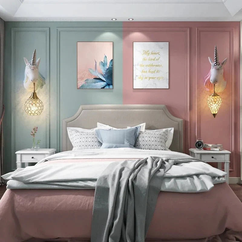 Unicorn Wall Lamp for Kids Rooms