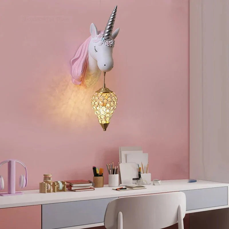 Unicorn Wall Lamp for Kids Rooms