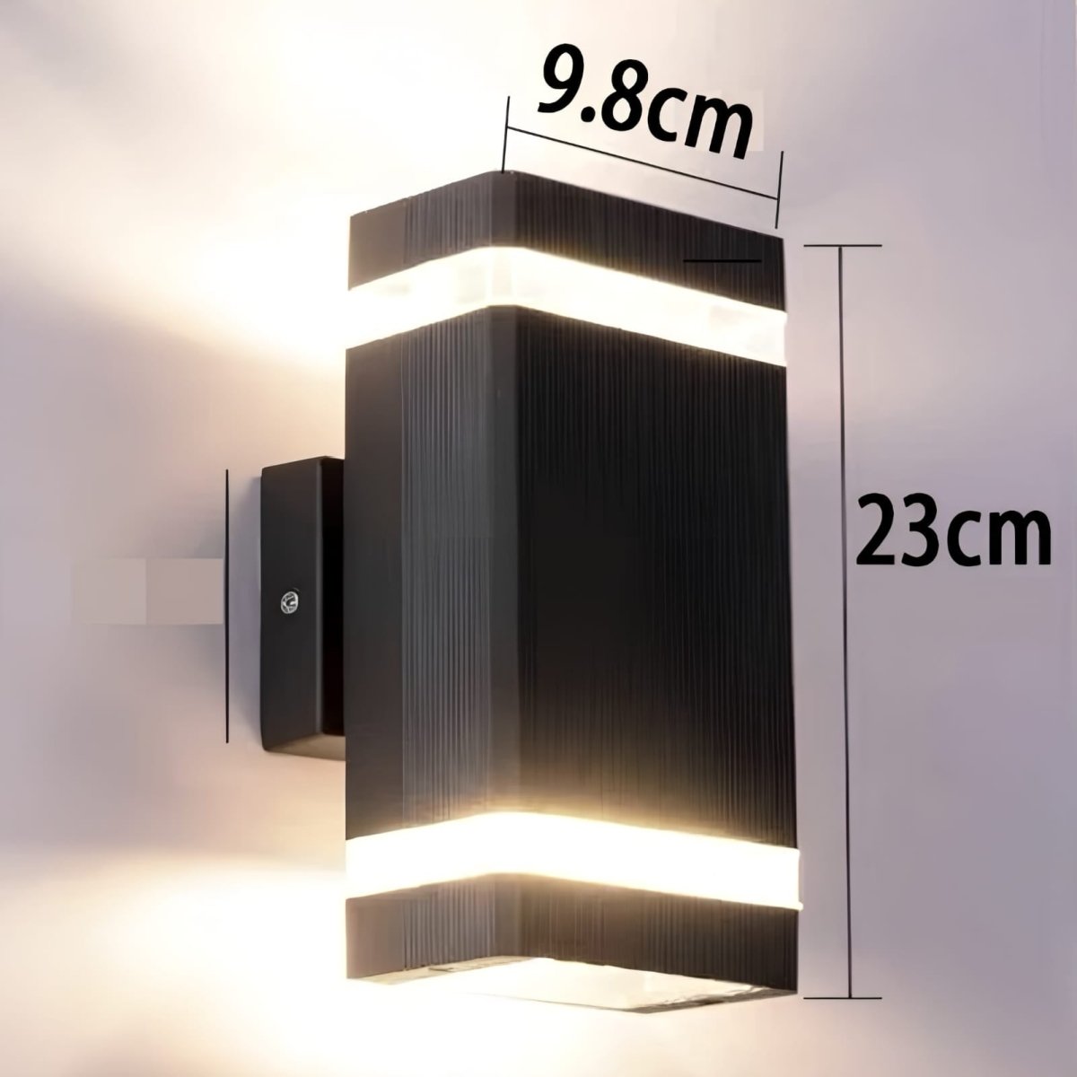 Up Down Black Outdoor Wall Sconce