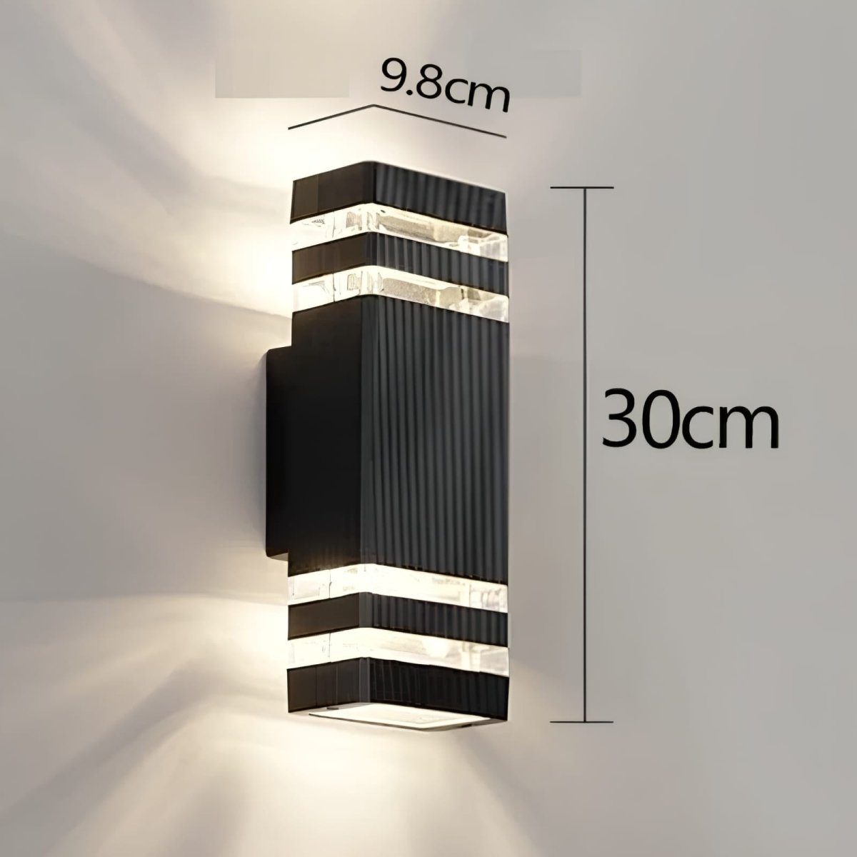 Up Down Black Outdoor Wall Sconce