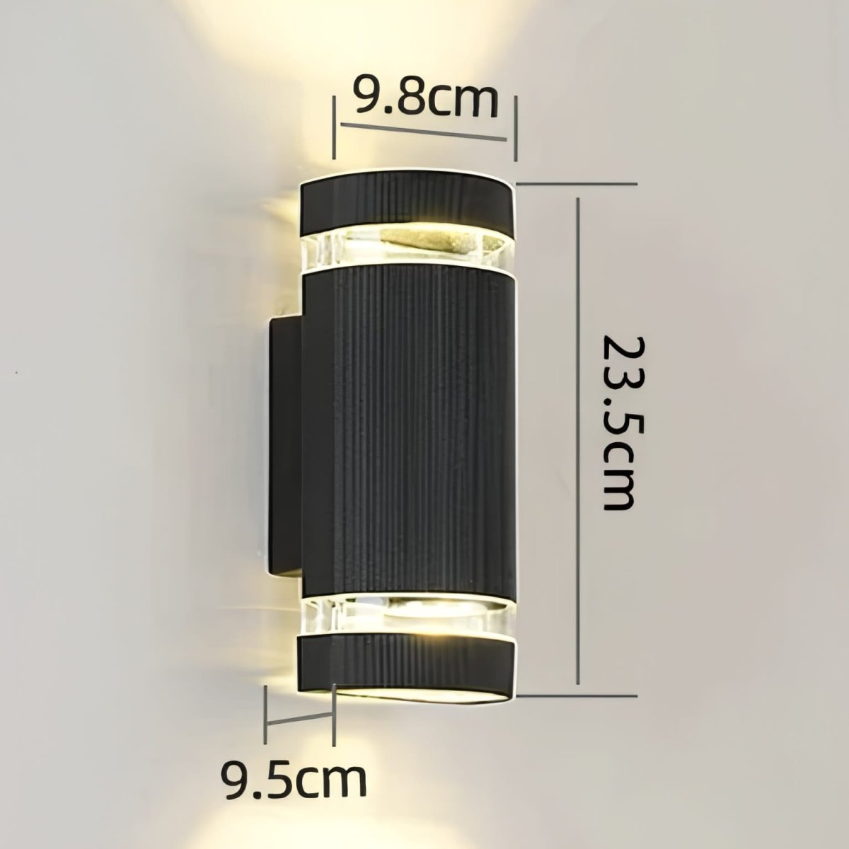 Up Down Black Outdoor Wall Sconce