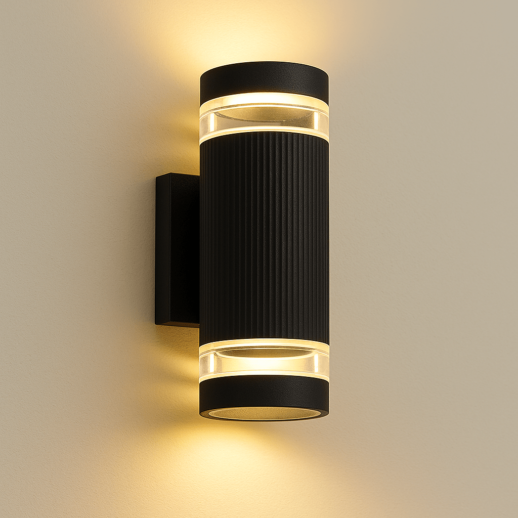 Up Down Black Outdoor Wall Sconce