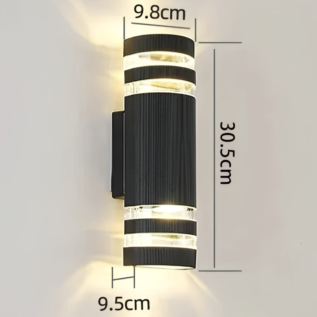 Up Down Black Outdoor Wall Sconce