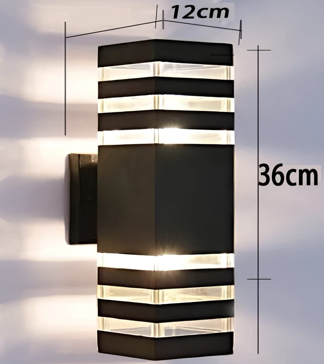 Up Down Black Outdoor Wall Sconce