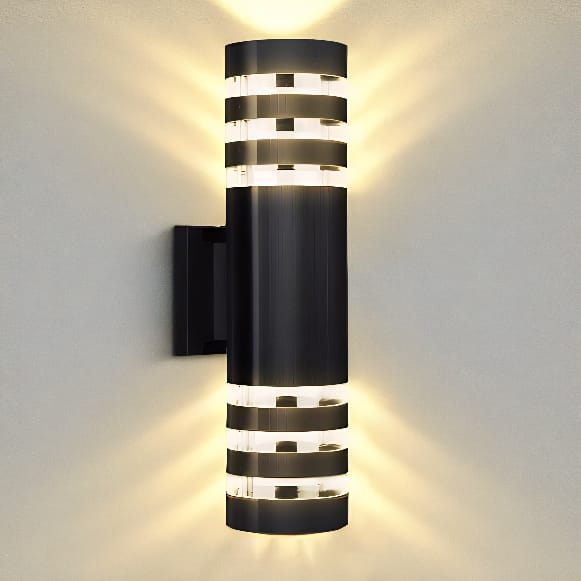Up Down Black Outdoor Wall Sconce