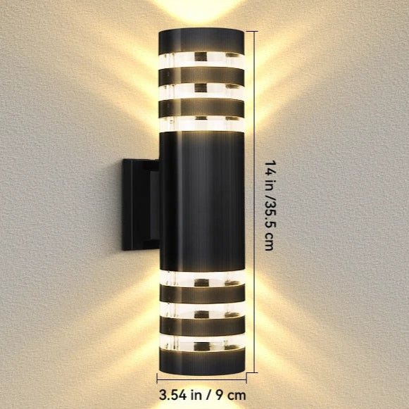 Up Down Black Outdoor Wall Sconce