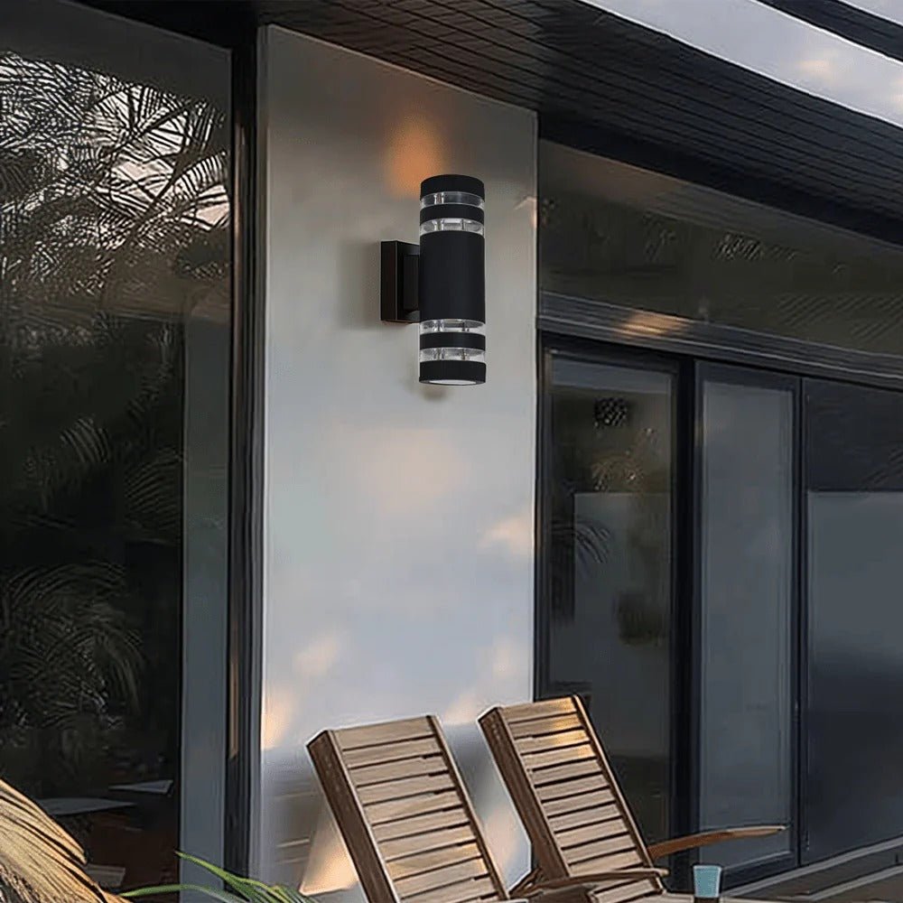 Up Down Black Outdoor Wall Sconce