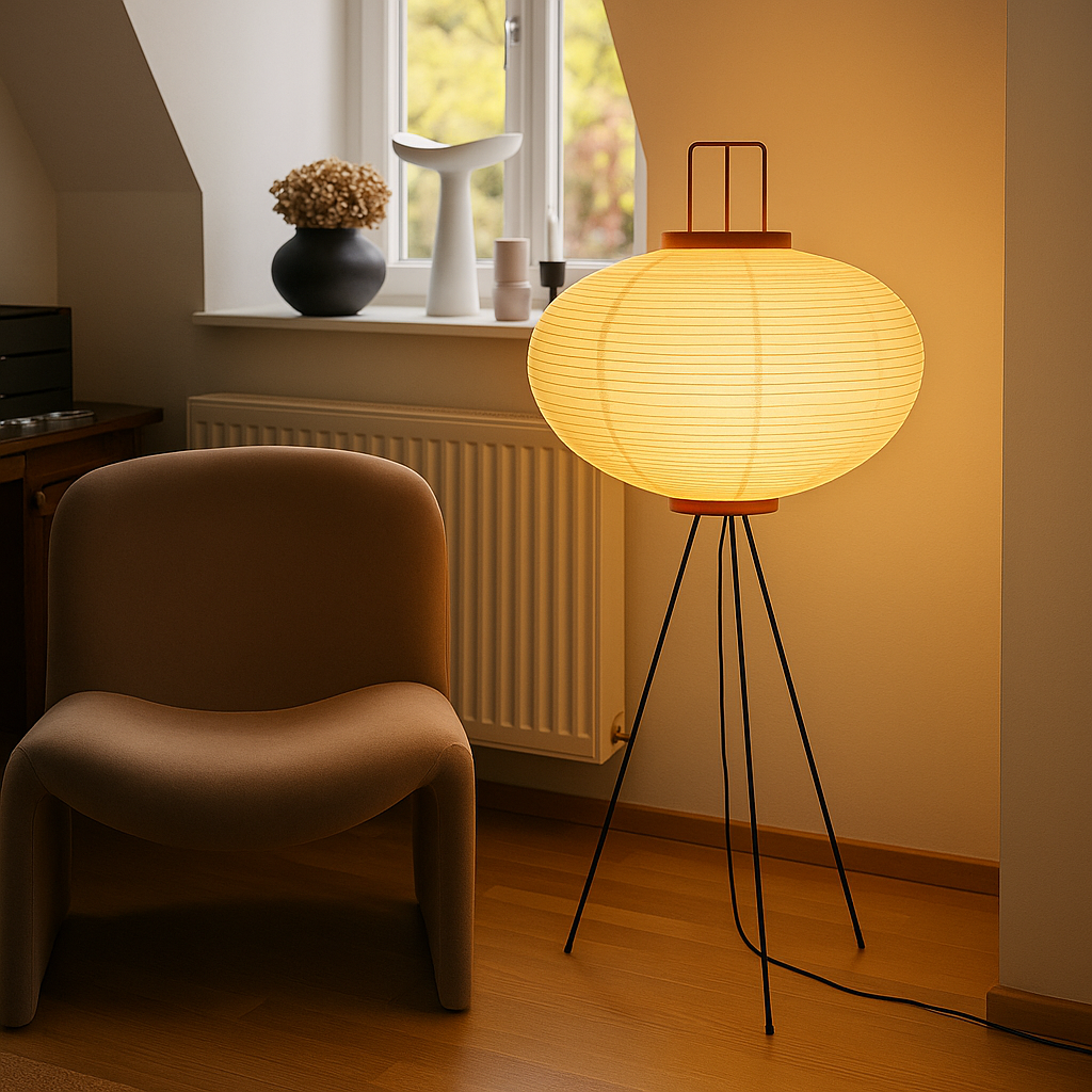 Wabi Sabi Tripod Paper Standing Floor Lamp