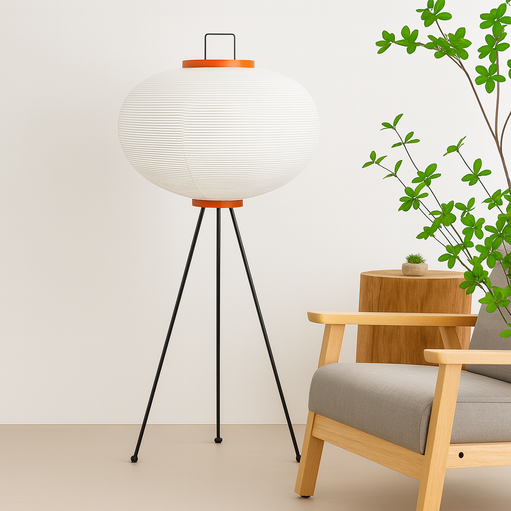 Wabi Sabi Tripod Paper Standing Floor Lamp