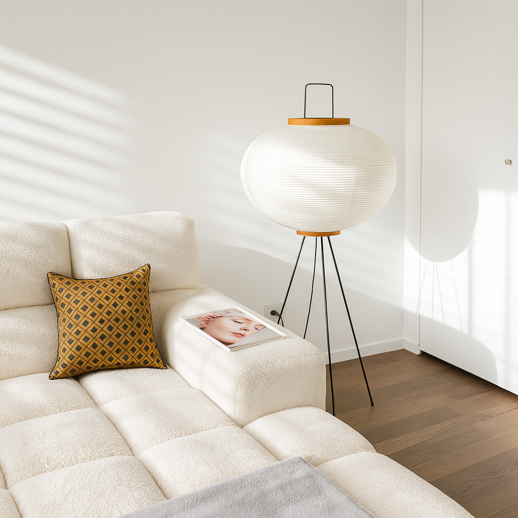 Wabi Sabi Tripod Paper Standing Floor Lamp