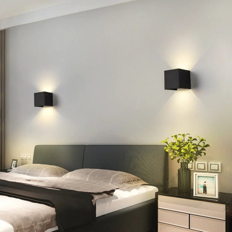 Weatherproof Cube Up Down Wall Light