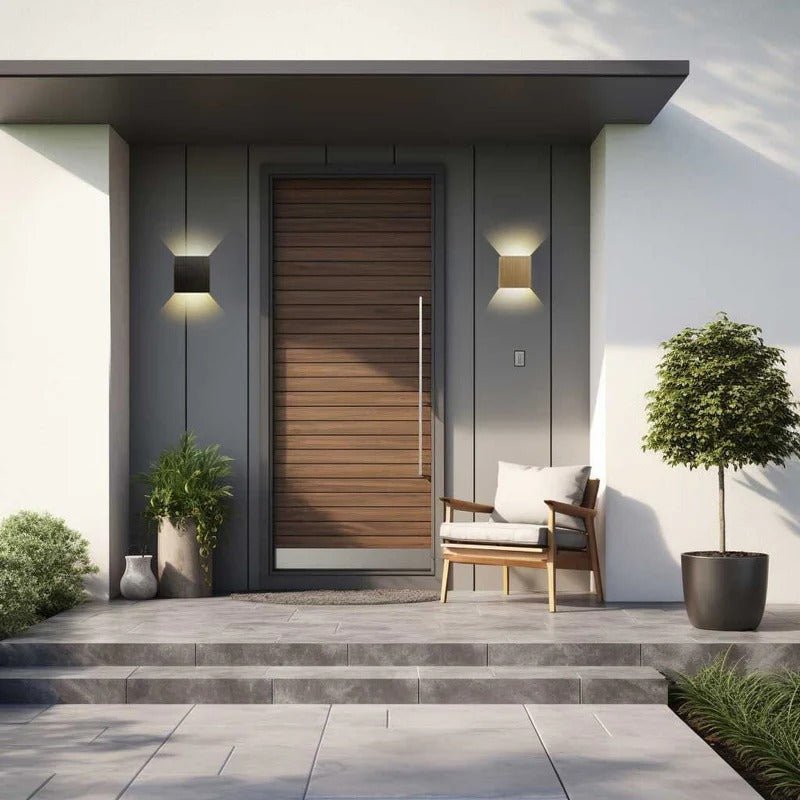 Weatherproof Cube Up Down Wall Light