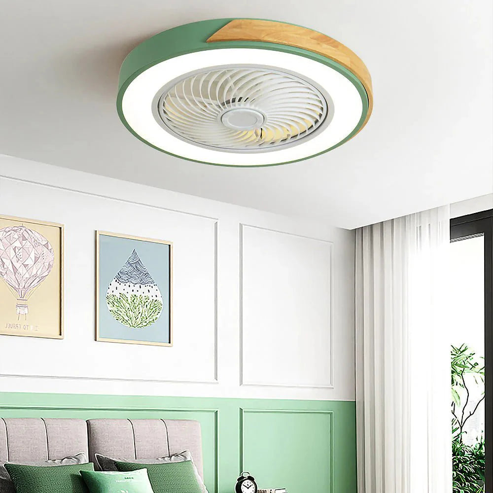 Wood Ceiling Fans with LED Lights