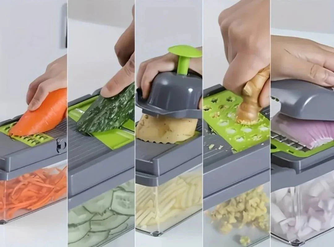 10-Piece Multifunctional Vegetable Chopper and Slicer Set Lattea