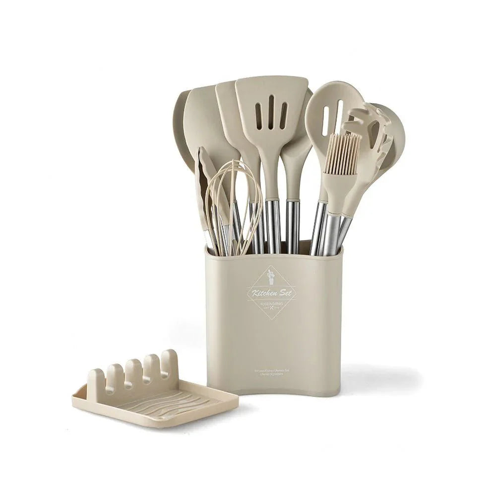 13-Piece Nordic Silicone Kitchen Utensil Set Casoni