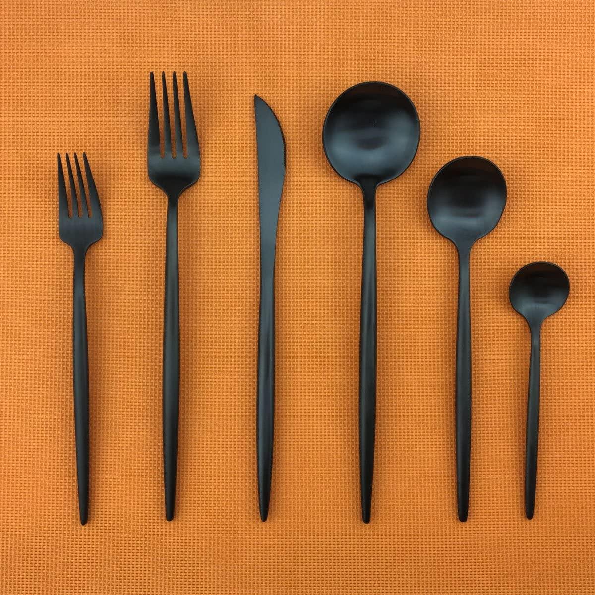 30-Piece Minimalist Cutlery Set - Elegant Stainless Steel Flatware