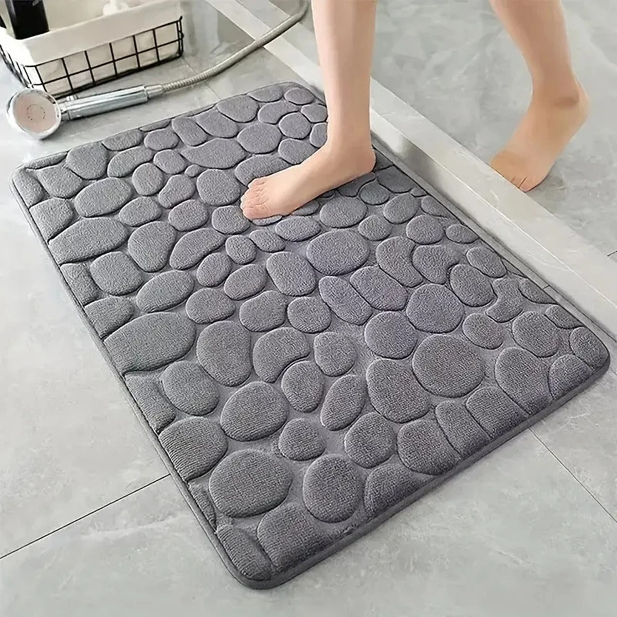 3D Non-Slip Bathroom Mat with Quick-Dry Absorbent Design