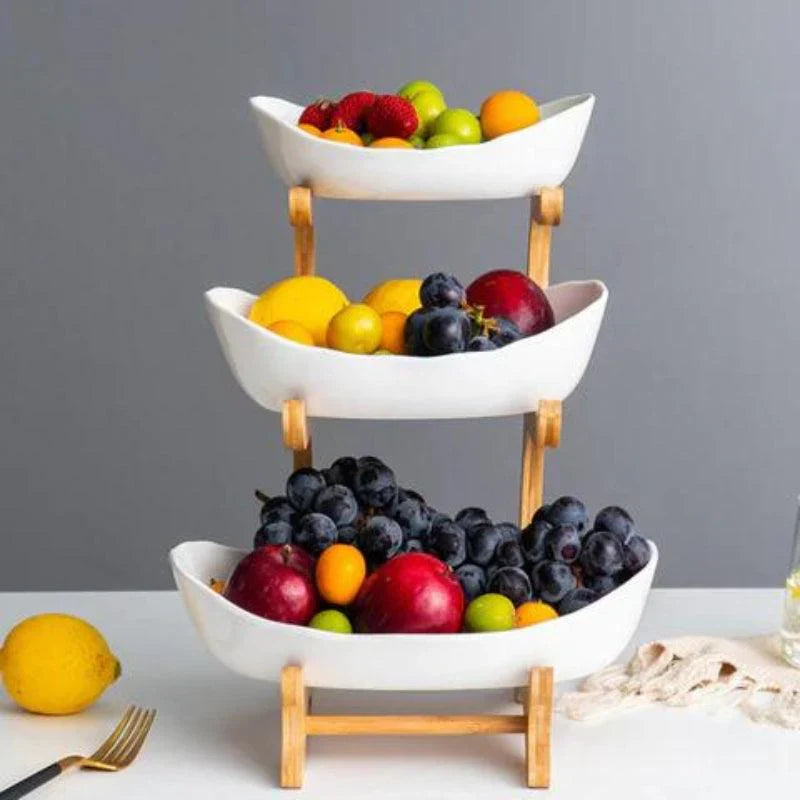 Modern Bamboo Fruit Basket