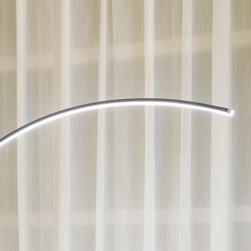 Arc Dimmable Black Floor Lamp | Nordic LED Stand Light