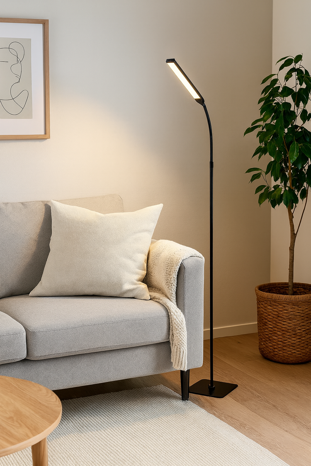 Black Standing Light - Nordic LED Floor Lamp