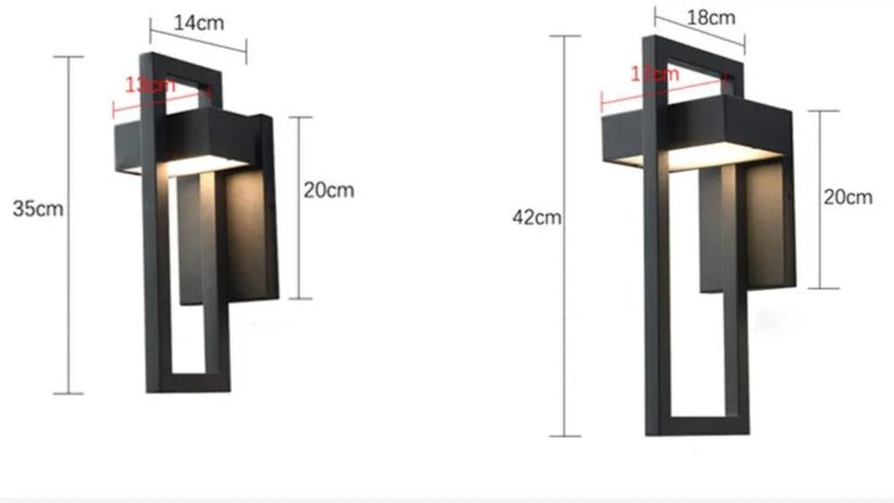 Black Up Down Outdoor Wall Light
