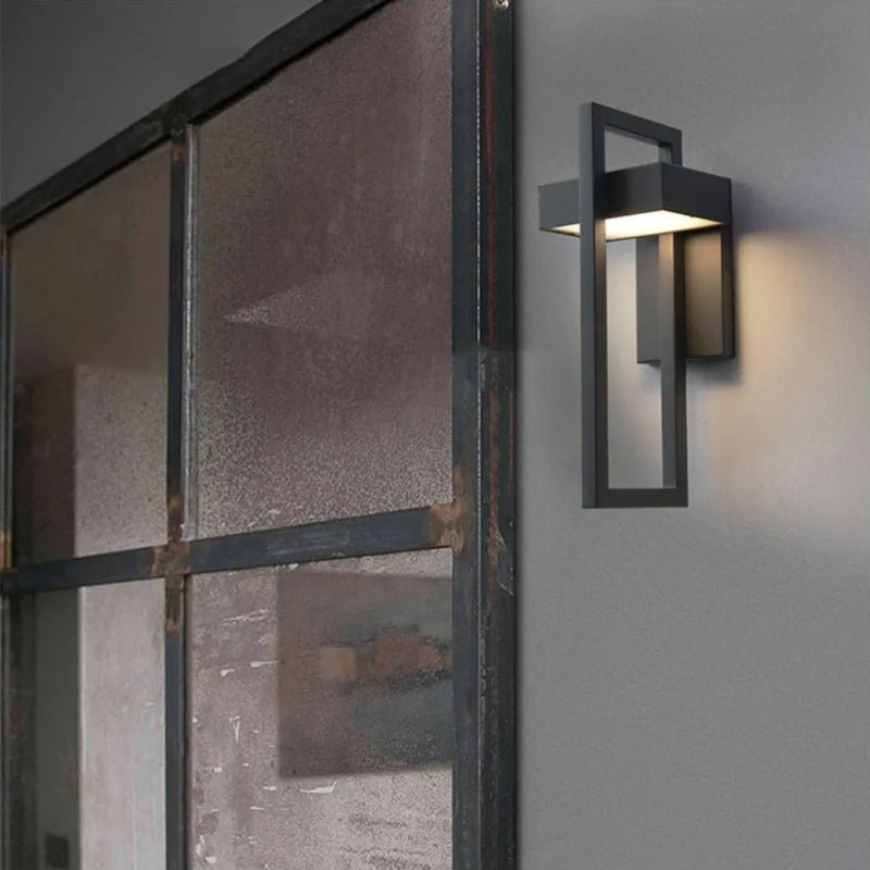 Black Up Down Outdoor Wall Light