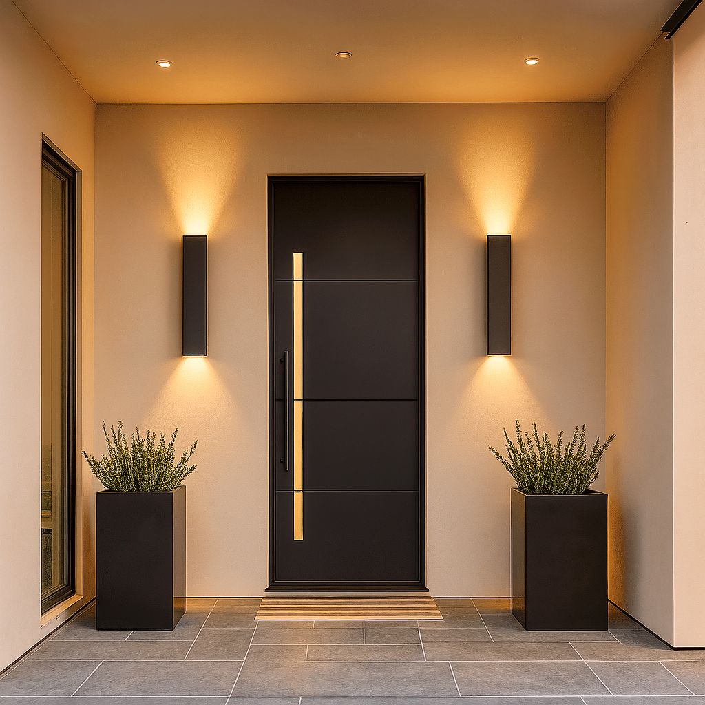 Black Weatherproof LED Wall Lights - Outdoor Style and Durability