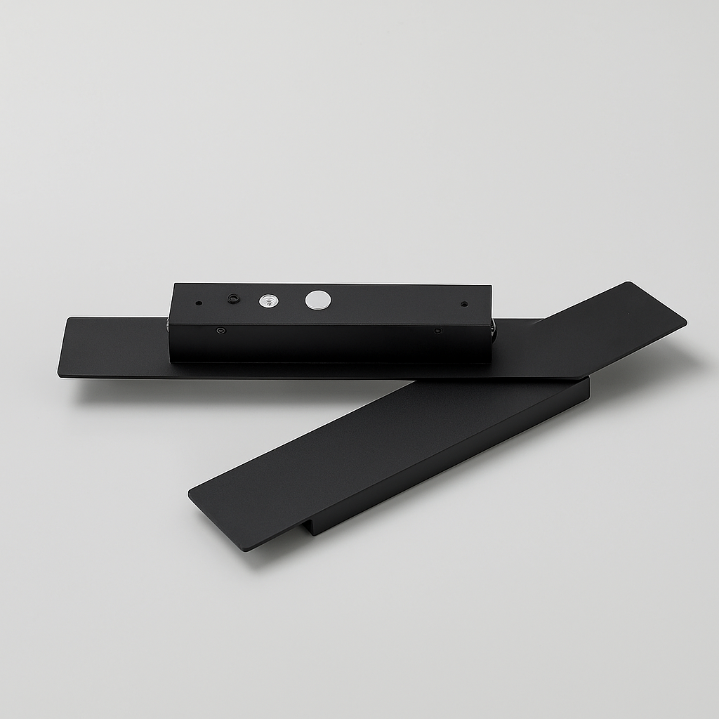 Black Long Outdoor Wall Light