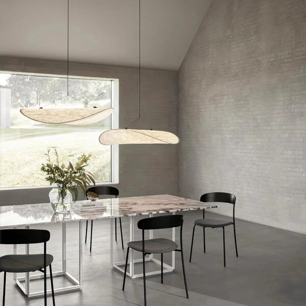 Boho LED Ceiling Light with Silk Shade