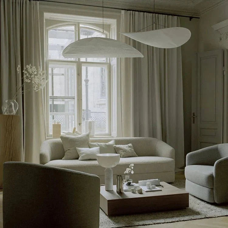 Boho LED Ceiling Light with Silk Shade