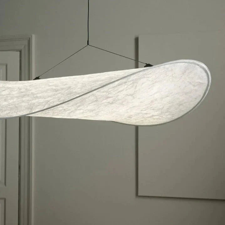 Boho LED Ceiling Light with Silk Shade