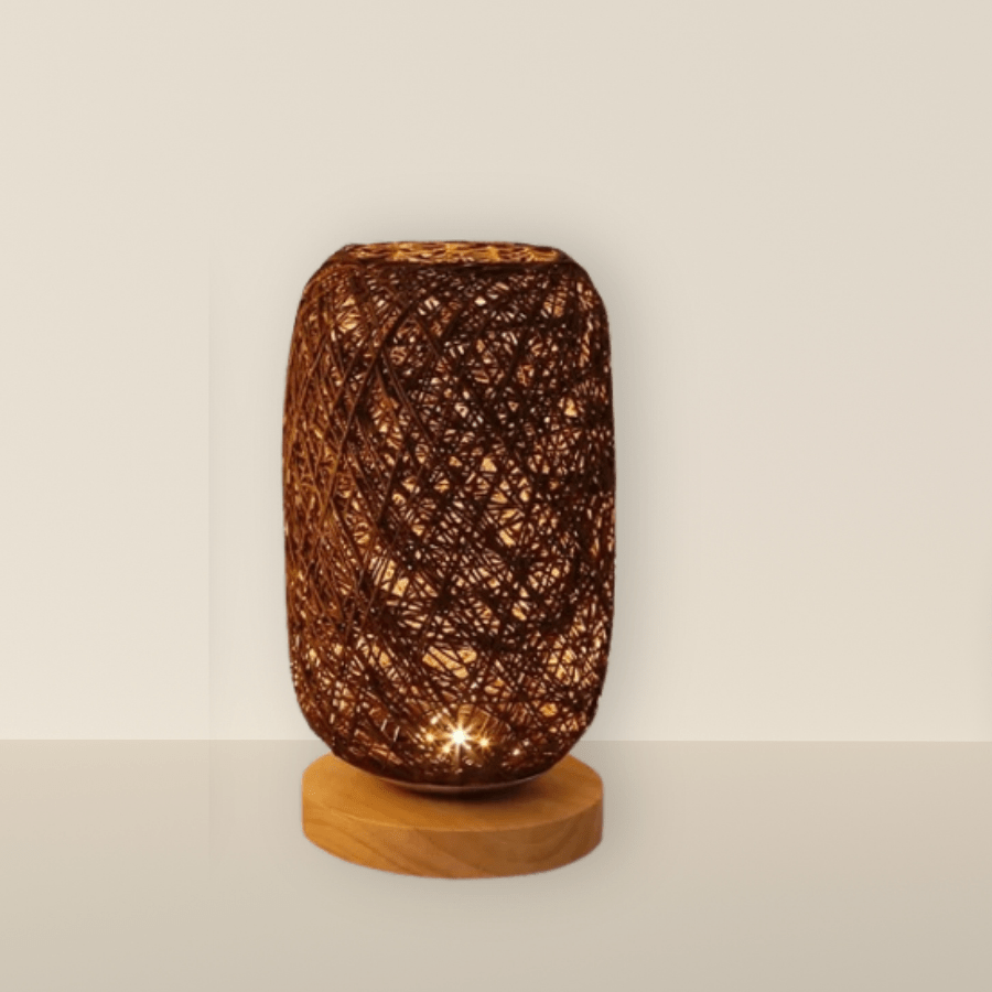 Boho Rattan Table Lamp