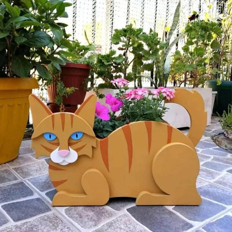 Cat-Shaped Planter – Kitty Garden Decoration