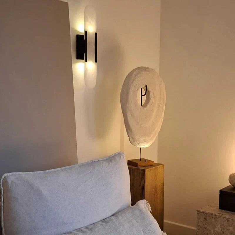 Chan Black and Gold LED Wall Lamp