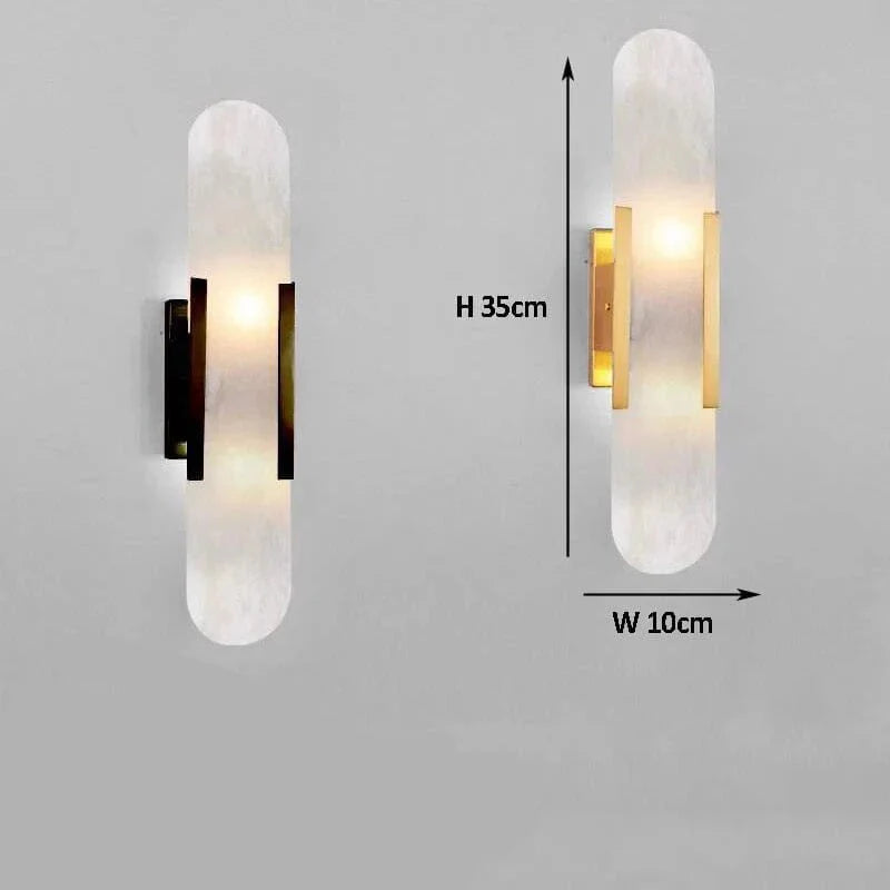 Chan Black and Gold LED Wall Lamp