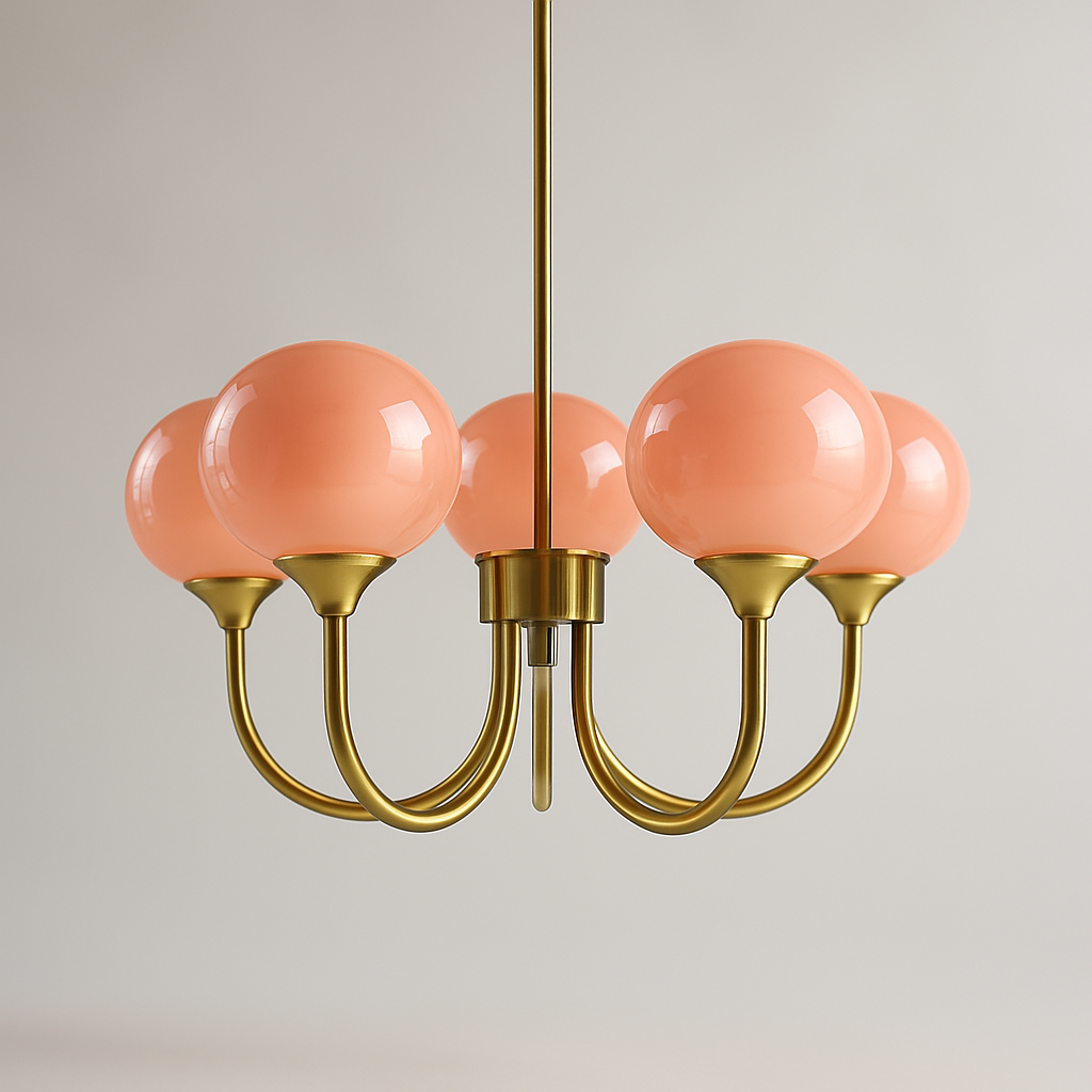 Marshmallow Frosted Glass Chandelier