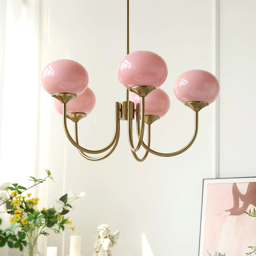 Marshmallow Frosted Glass Chandelier