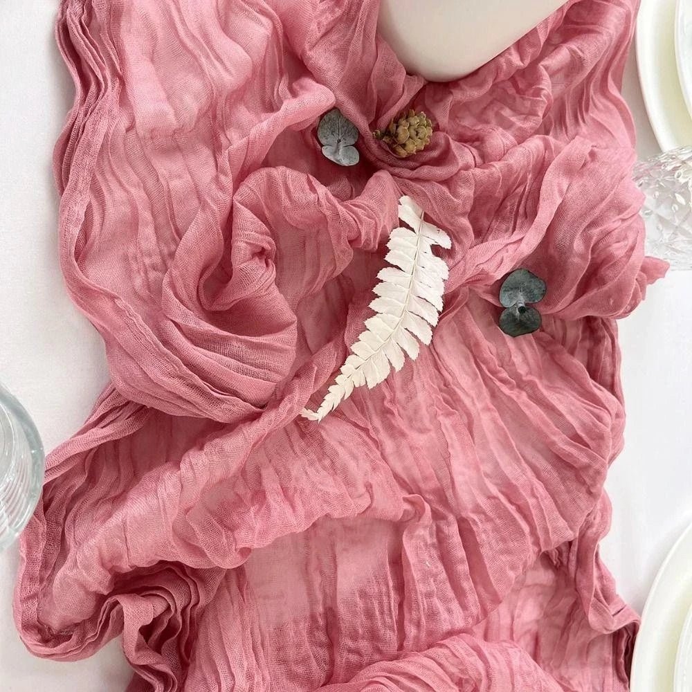 Cheesecloth Table Runner 10 Piece Set